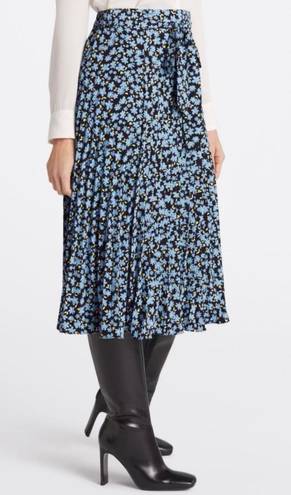 Skies Are Blue Pleated Midi Skirt