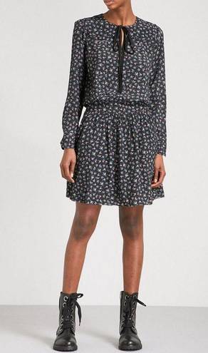 Zadig & Voltaire Remus Liberty Floral Dress Size Medium Black Smocked