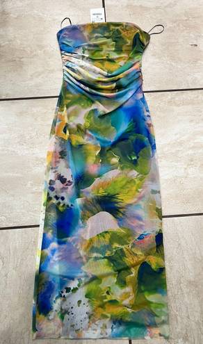 ZARA Water Color Maxi Dress