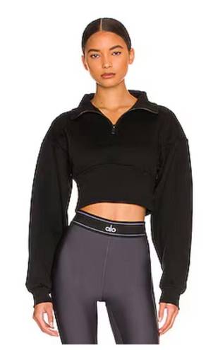 Alo Yoga  Vixen Fleece 1/4 zip black x s