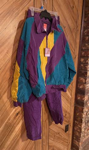 Oleg Cassini Washable Silks Women’s Vintage 90’s Large Silk Track Suit NWT