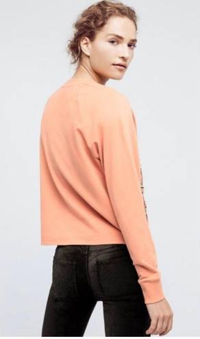 Akemi + Kin Anthropologie Embroidered Crew Neck Sweatshirt