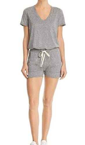 n:philanthropy Revolve :Philanthropy Breeze Romper Tee shirt shorts Romper Grey & white NWT L