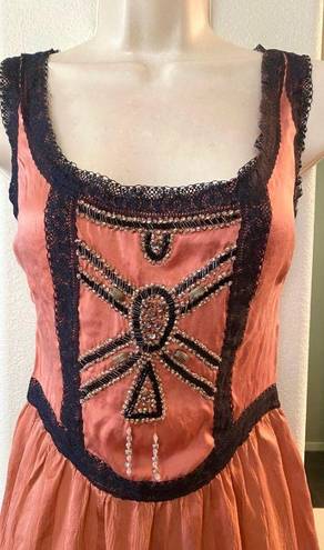 Hale Bob NWOT silk  embellished boho style blouse.