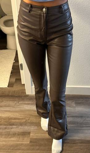 Motel Rocks Brown Leather Pants