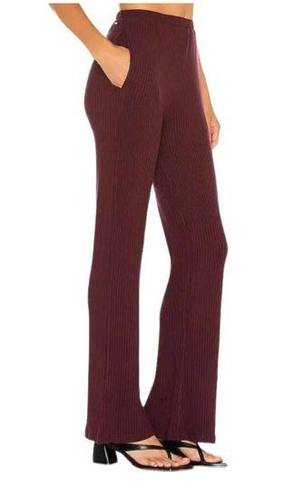 n:philanthropy NEW Revolve n: Philanthropy Womens M Reign Flare Leg Pull On Knit Pant Burgundy