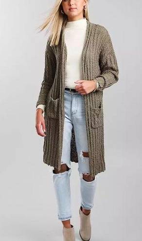 BKE  Ribbed Popcorn Cardigan Sweater