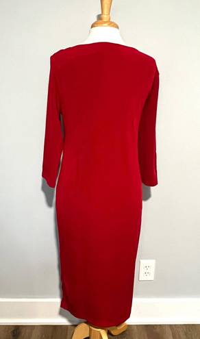 Chico's NEW NWT  Red Cutout Classic 3/4 Sleeve Dress