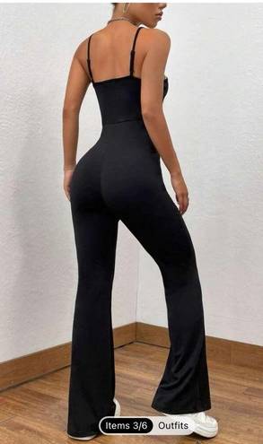 SheIn  black flare jumpsuit