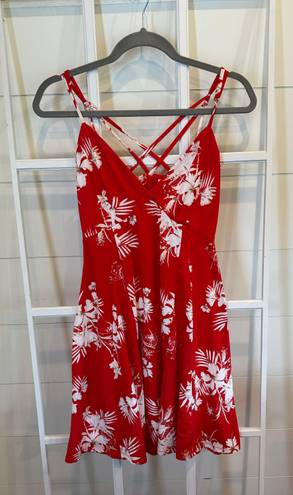 Socialite Red Floral Dress