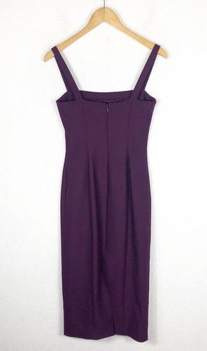 Cinq à Sept Cinq A Sept Ela Purple Ponte Midi Dress Size 2 Sleeveless Sheath