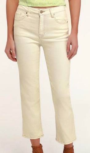 Lulus NWT  Janine Ivory High Waist Crop Jean