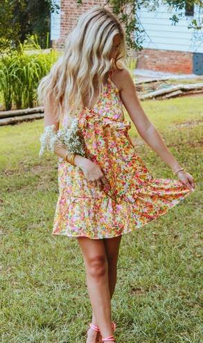 Peach Love California Boutique Floral Mini Dress