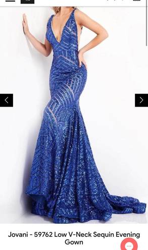 Jovani 59762 Low V-neck Sequins Prom Dress