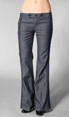 7 For All Mankind  Nico Wide Leg Herringbone Trousers Pants Size 27 low rise y2k