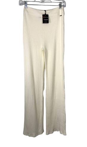 n:philanthropy  NEW Womens SZ S Surry Pant Vanilla Slit Flare Pants Elastic Waist