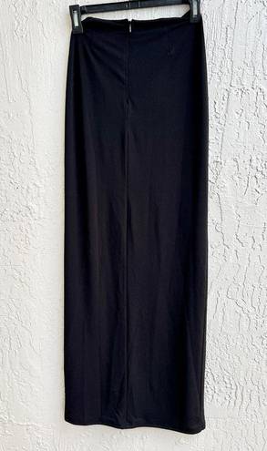 Meshki  Jacqui High Waisted Thigh-High Split Maxi Skirt Black Women's Size XS