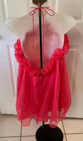 Main Strip L  Pink Organza Dress