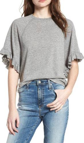 AG Adriano Goldschmied Adriano Goldschmied (AG) Grey Ruffle Tee NWT