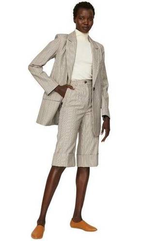 Krass&co  Striped Oversized Blazer in Gray Large Womens Jacket