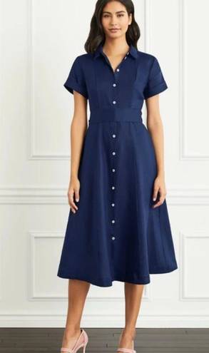 Hill House NWT  Navy The Lily Linen Dress Size XXS