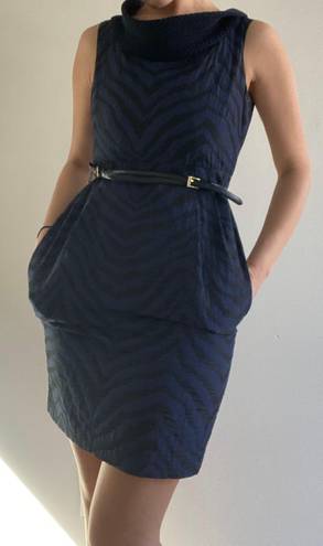 Ali Ro Blue & Black Striped  Dress Size 2