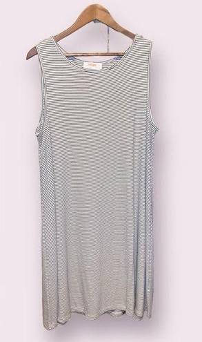 Renee C . Porsche Knit Swing Dress in white and black stripes- size 3XL