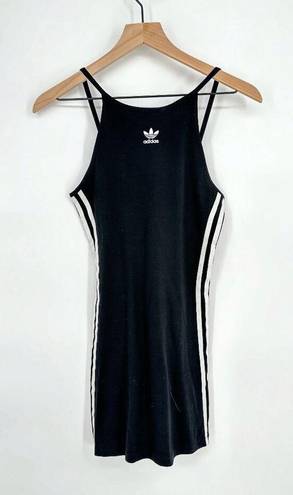 Adidas  Adicolor Classic Fitted Summer Mini Dress Black White Women's XS