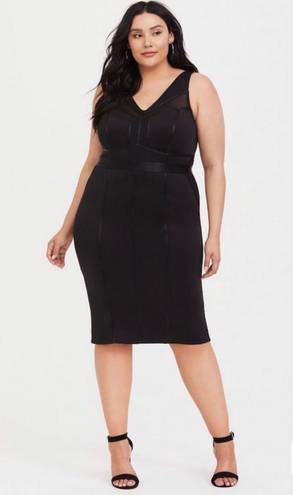 Torrid NWT Mini Scuba Bodycon Black Midi Pencil Dress SOLD OUT EVERYWHERE!