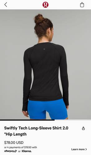 Lululemon Swiftly Tech Long Sleeve