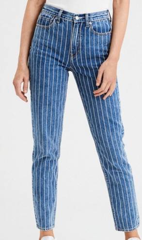 American Eagle Striped “Mom Jean”