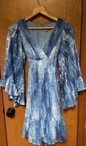 Betsey Johnson  Bambi Lace Patch Kimono Dress Size 4 NWOT