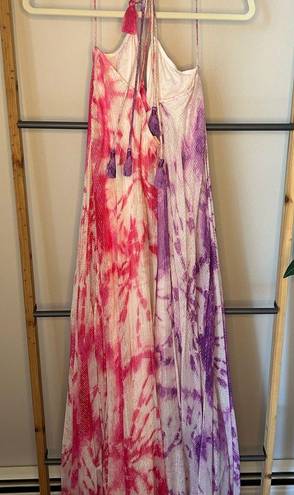 Rococo NWOT  Sand Ava Sleeveless Long Multicolor Dress With Tassels Size XS