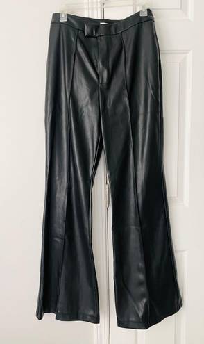 Anthropologie x Avec Les Filles Faux Leather Flare Trousers, Size 8