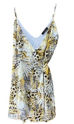 Blue Blush  Wrap Dress - Animal Print Wrap Dress - Woman’s Size Medium