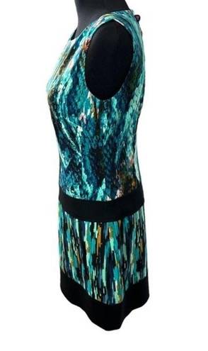 Laundry by Shelli Segal  Sleeveless Drop Waist Dress In Blues / Greens / …