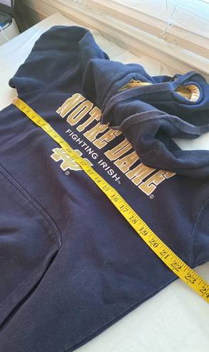 E5 Notre Dame hoodie drawstring kangaroo pocket embroidered letters Size medium