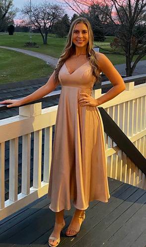Stunning Gold Guest Dress Size 6