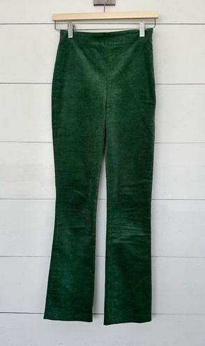 Tuckernuck  Women’s Extra Small Green Corduroy Velvet Flare Pants Ashford