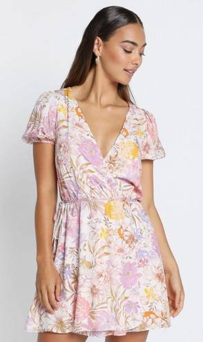 Blu Spero Mini Floral Wrap Dress