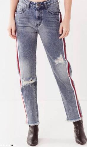 One Teaspoon New!  High Waisted Awesome Baggies Relaxed Leg Striped Jeans