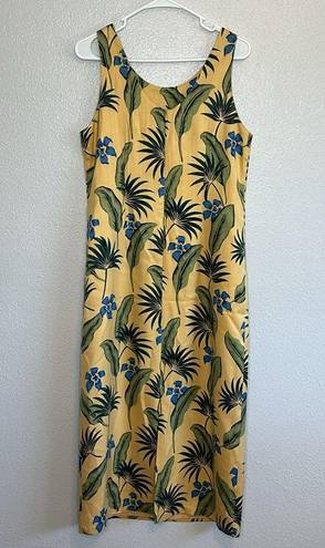 The Moon PINEAPPLE Vintage Floral Silk Maxi Dress