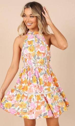 Petal and Pup  Raffael High Neck Open Back Mini Dress Medium