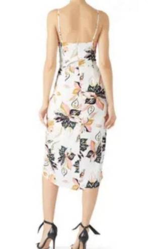 Wish  Wild Flower Mid Tie Waist Adjustable Straps Midi Vacay Dress Size Small