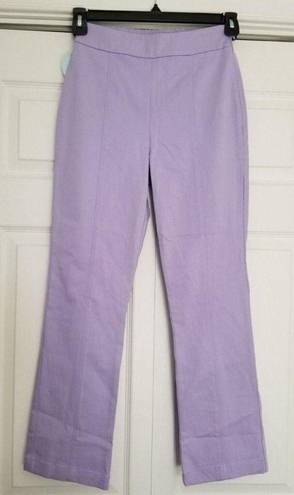 Hill House  The Claire Pant Stretch Cotton Kick-Out Crop in Lavender Size XS