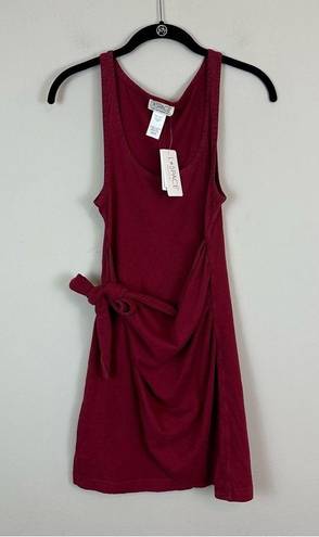 l*space L* | Maroon Red Wildwood Tie Front Racerback Tank Mini Dress Size XS