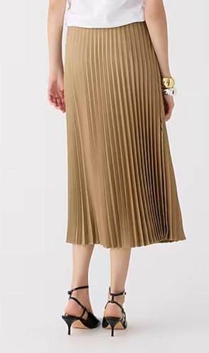 J.Crew  Gwyneth Pleated Slip Skirt in Camel