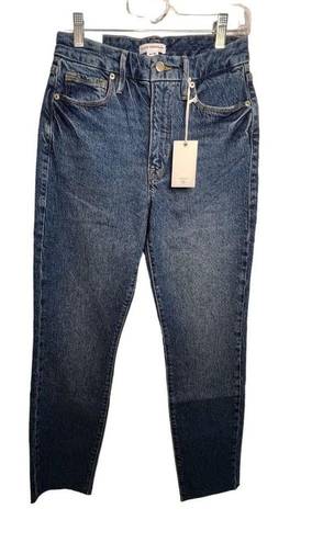 Good American  Style GCRH086TFT Good Classic Crop Raw Hem Slim Jeans Size 4/27