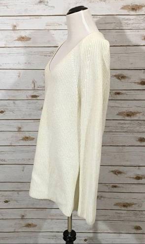 Lou & grey  Chunky Knit V Neck Sweater - Cream - Medium