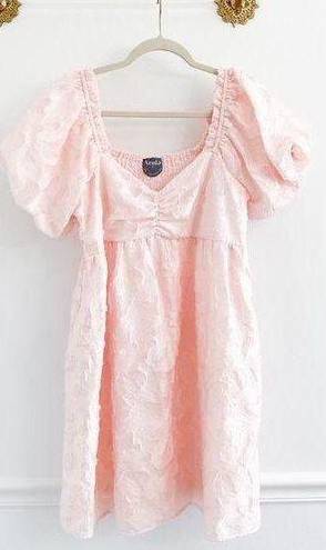 Altar'd State Arula Pink Puff Sleeve Floral Dress